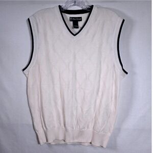 Pro Tour Mens 100% Cotton Diamond Knit Golf Sweater Vest Argyle Country Club‎